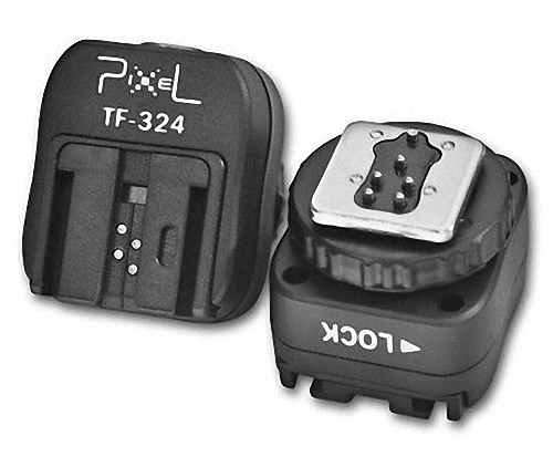 Pixel TF-324 Blitzschuh Konverter f. Canon Nikon zu Sony Blitzger te mit PC Sync